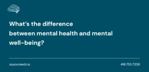 What’s the difference between mental health and mental well-being?